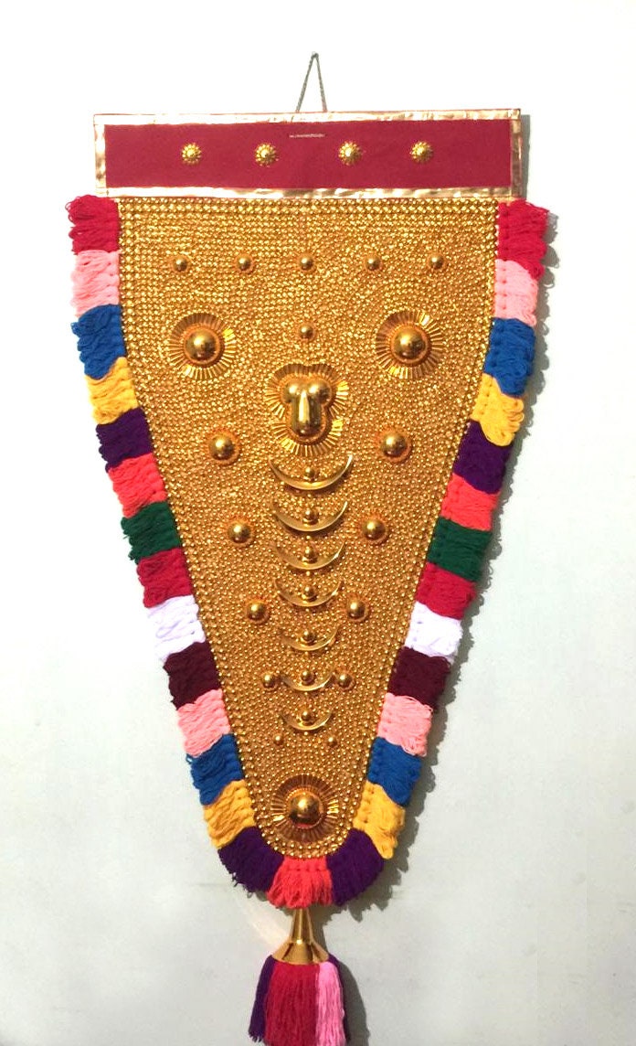 Elephant caparison, 2 ft to 4 ft, Handmade, Wall Decor, Nettipattam Kerala elephant decoration wall mount