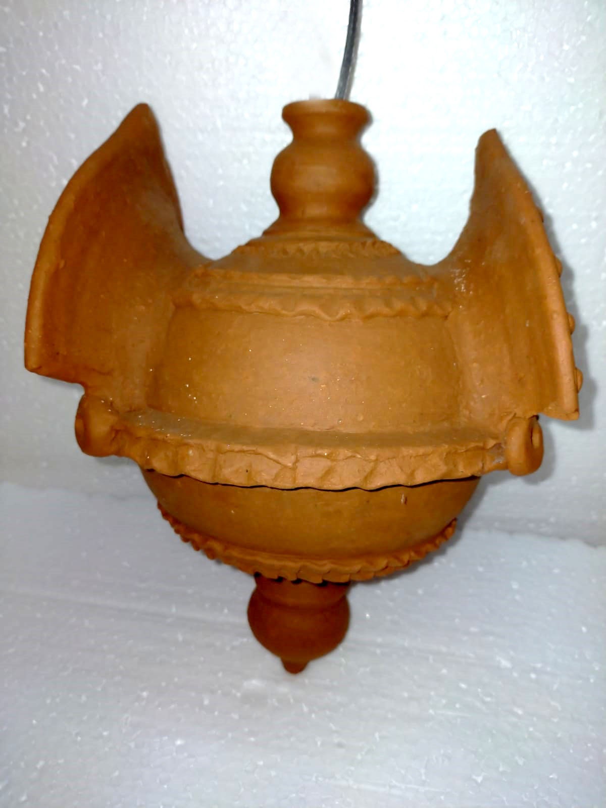 Vibhoothi Box, Bhsama Thotti, Hanging, Clay Earthen Vibhoothi Box, Bhasma Kotta, Handcrafted, Holy ash Hinduism, Meditation gifts