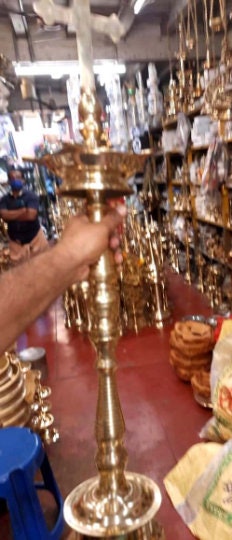 Christian Oil lamp with plain Cross,Christian Traditional Lantern,Kurishu Vilakku,Kerala traditional christian nilavilakku,Cross on diya