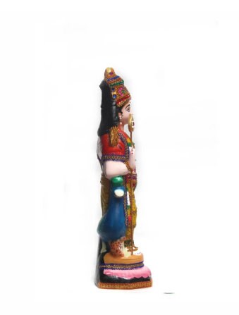 Murugan Idol with peacock and snake in Fibre (50 cm height),Thaipoosam,Thaipooyam,Tamil festival, Pooja room Vintage Style Wall Decor