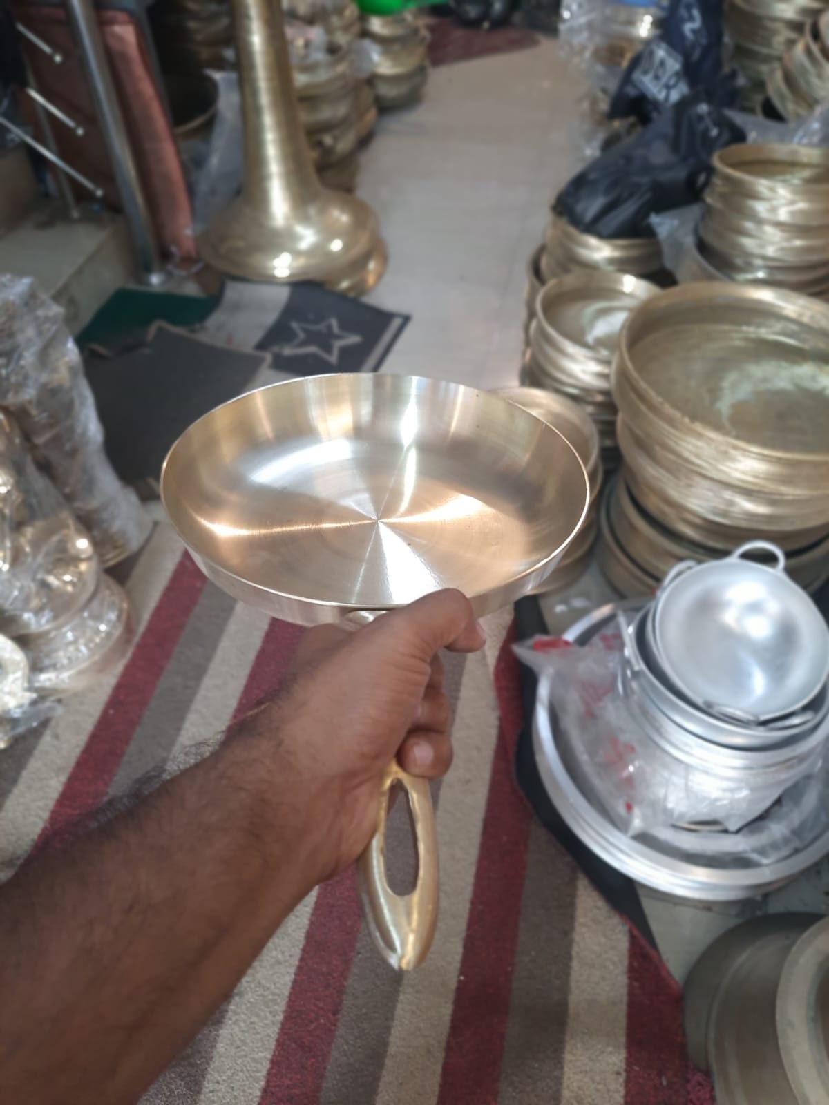 Bronze Saute Pan ,Cooking pan, Frying Pan, Skillet , Kansa Kitchen Utensils Bronze Kitchen Utensil, Indian traditional cookware,