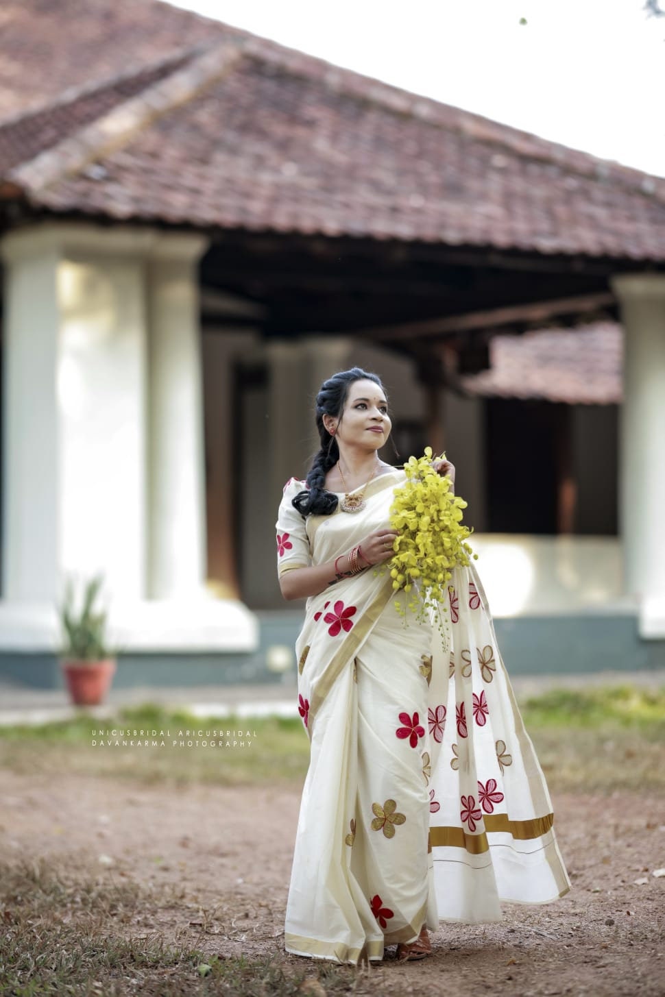 Kerala cotton flower saree 6.25 mtr, Kerala Saree, Vishu saree ,Onam Saree / Handmade designs, Pooja