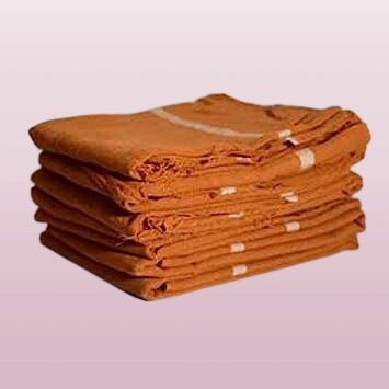 Men's Cotton Kerala's Kavi/Saffron Dhothi , Saffron Bath towel, Mundu for pooja occasion, Home Wear Dhoti ,Temple /Devotional Wear