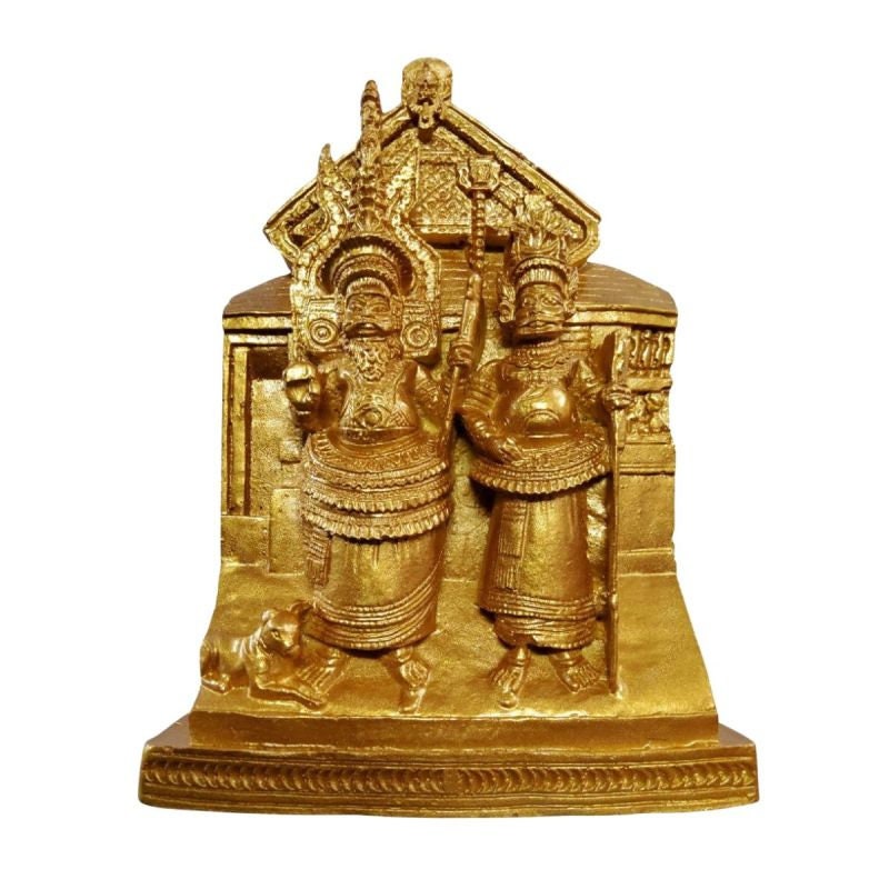 Parassinikkadavu Sree Muthappan Idol in Polymarble - 15 cm height, Golden color, Home Decor, Kerala Traditional Home Decor, Pooja idol