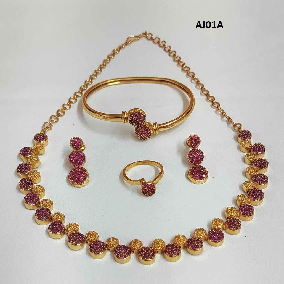 Gold Plated Traditional Kerala Necklace, Kerala Traditional Jewellery Set,Imitation Necklace, For Festivals, Wedding, Birthday celebrations