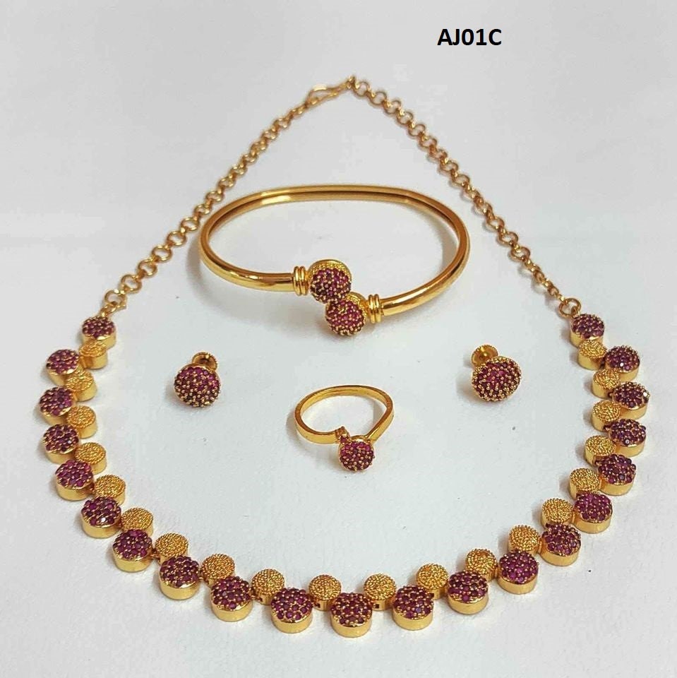 Gold Plated Traditional Kerala Necklace, Kerala Traditional Jewellery Set,Imitation Necklace, For Festivals, Wedding, Birthday celebrations