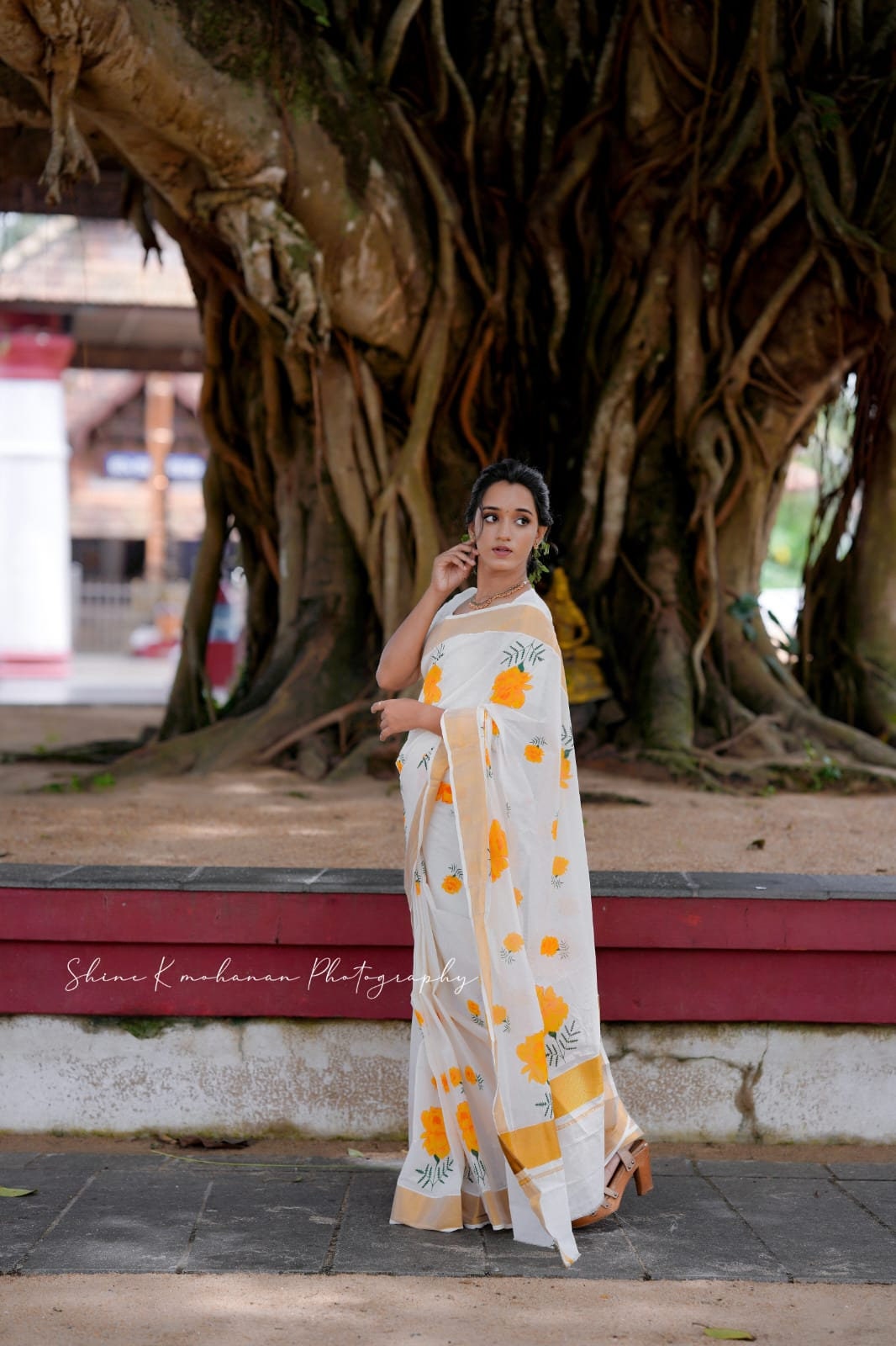 Kerala Chendumali/marigold Cotton saree 6.25 mtr, Kerala Saree, Vishu saree ,Onam Saree ,pooja occassions, party wear,Handmade designs