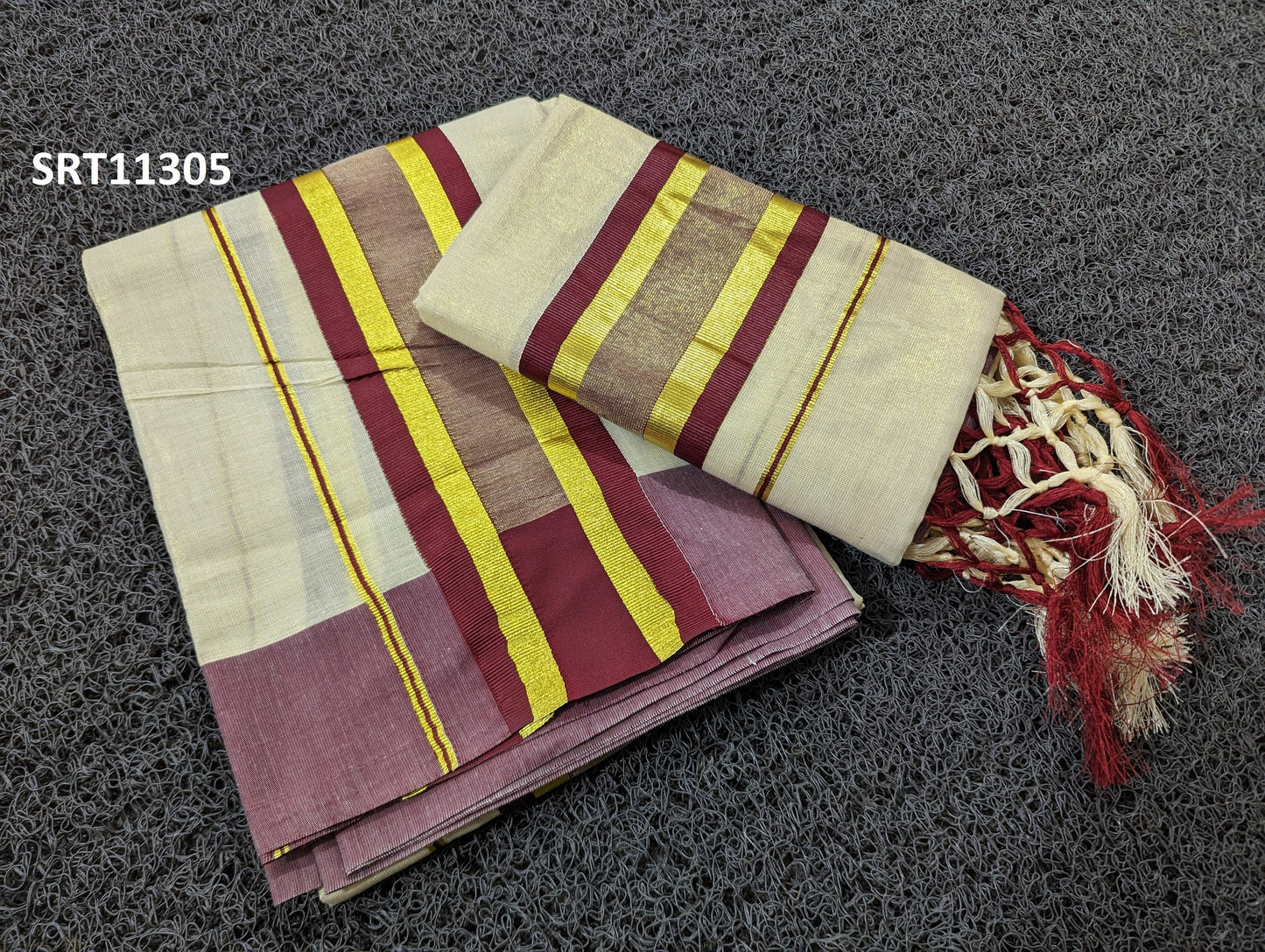 Kerala Special Golden Tissue Fancy Set Mundu 2.80 mtrs,Tissue Set Mundu,Beautiful Kerala Designs,Vishu,Onam,Pooja,Traditional,Festival.
