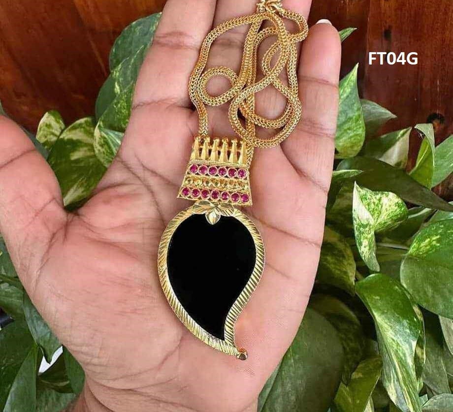 Kerala traditional palakka, nagapadam and mango pendant with 18 inch chain Wear with Set Saree on Festivals, Onam, Vishu, Wedding, Birthday