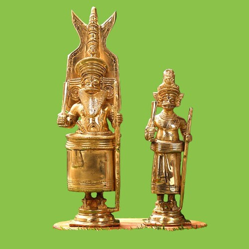Kerala Parassinikkadavu Muthappan and Thiruvappan Brass statue ,Rare statue for Pooja Rooms, Hindu God,Mahadeva, Siva, Sivarathri