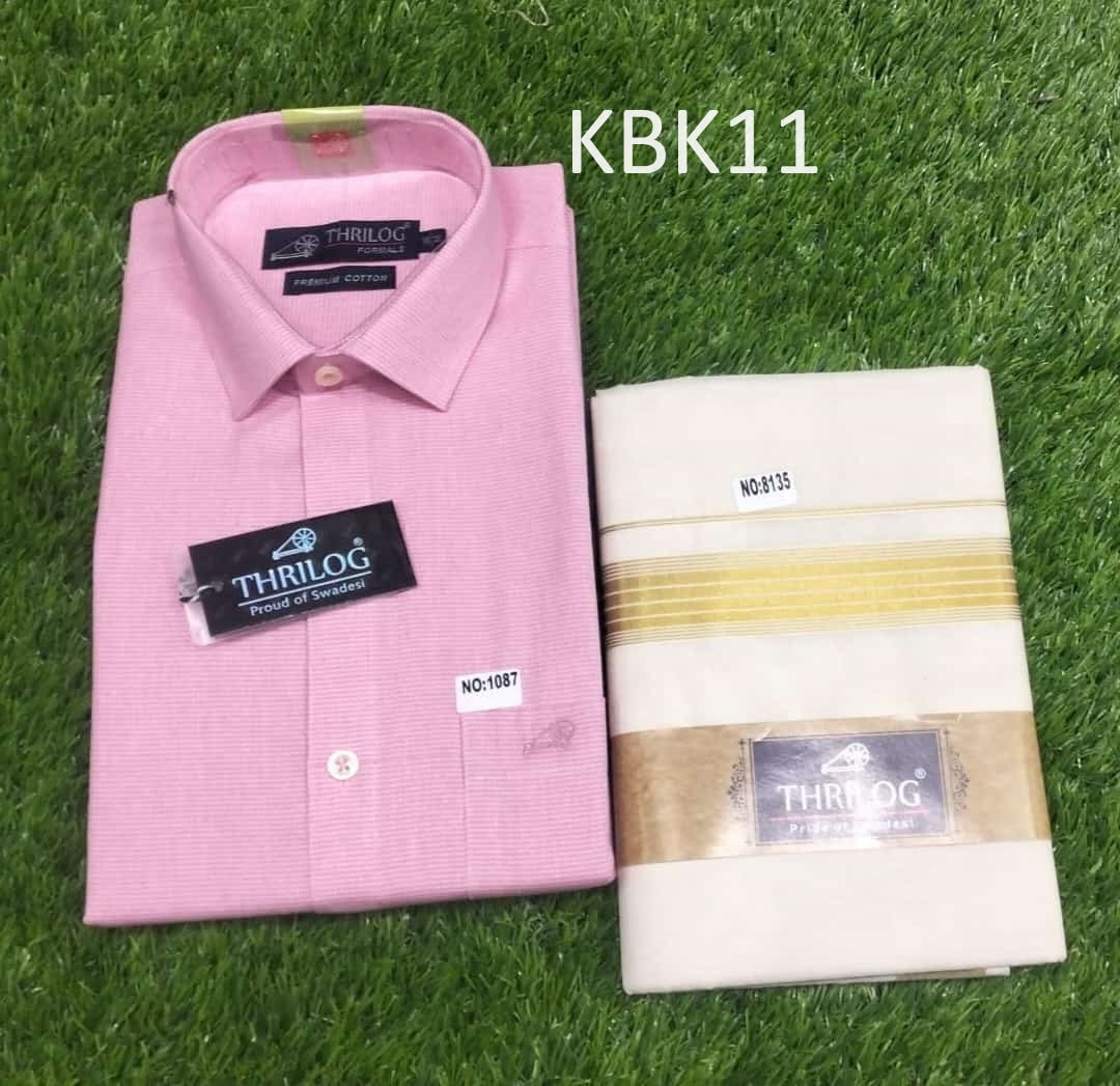 Kerala Khadi Shirt With Dhothi,Kerala traditional wear, Onam,Vishu