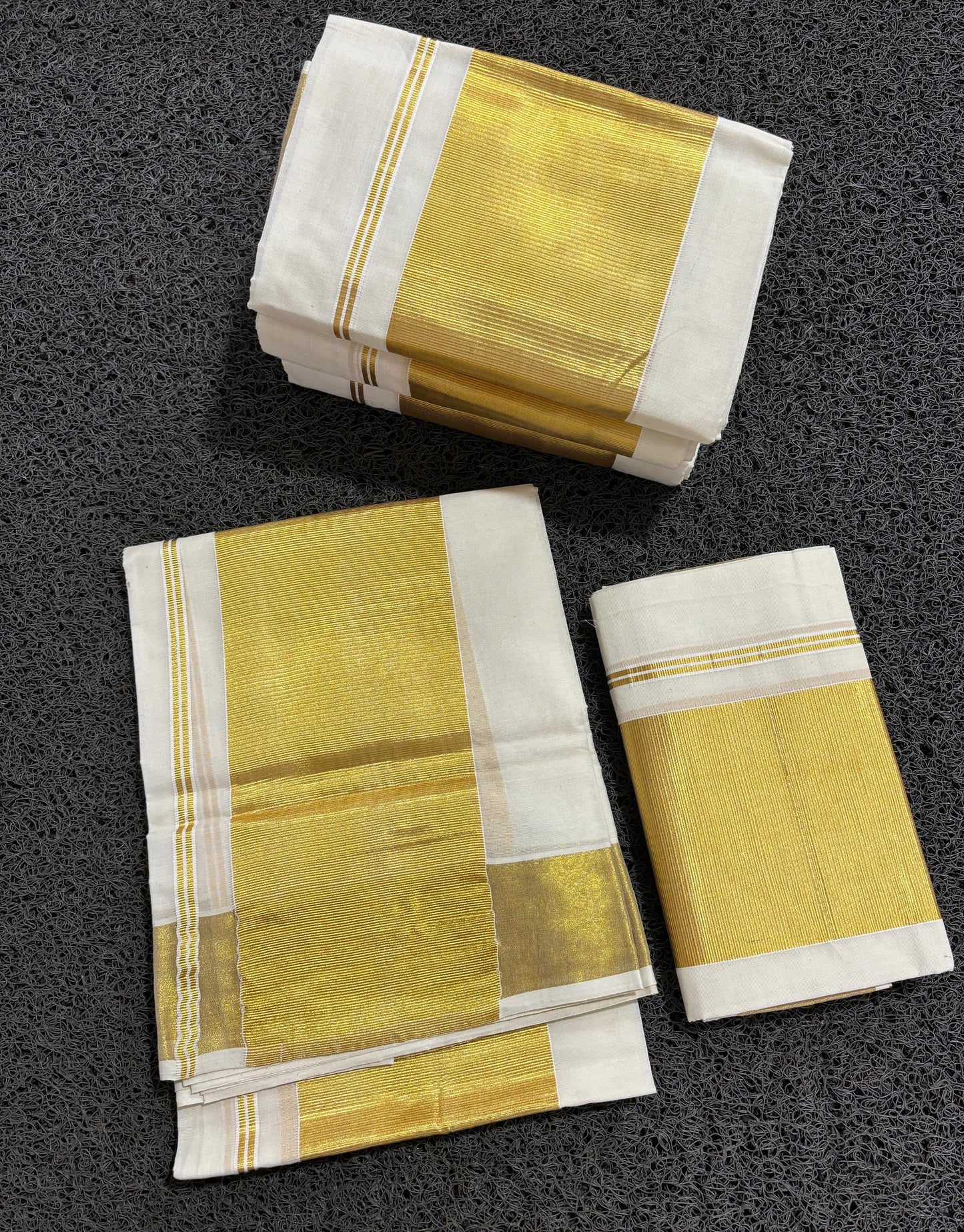 Kerala 5 Inch Half Fine Gold Kasavu Cotton set mundu with Stitched Blouse or Blouse Material, Tissue Set Mundu, Beautiful Kerala Designs.