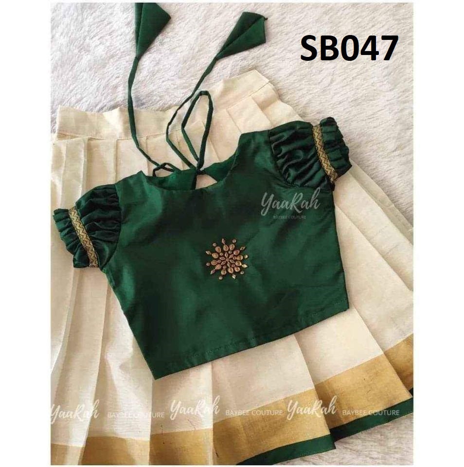 Kerala New born baby's,Kids,Girls Onam wears,age 1 - 15 years wear,Kerala Pattu Pavada,Traditional wear,Onam Collections,Skirt Blouse set